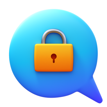 3d-fluency-speech-bubble-with-padlock-inside